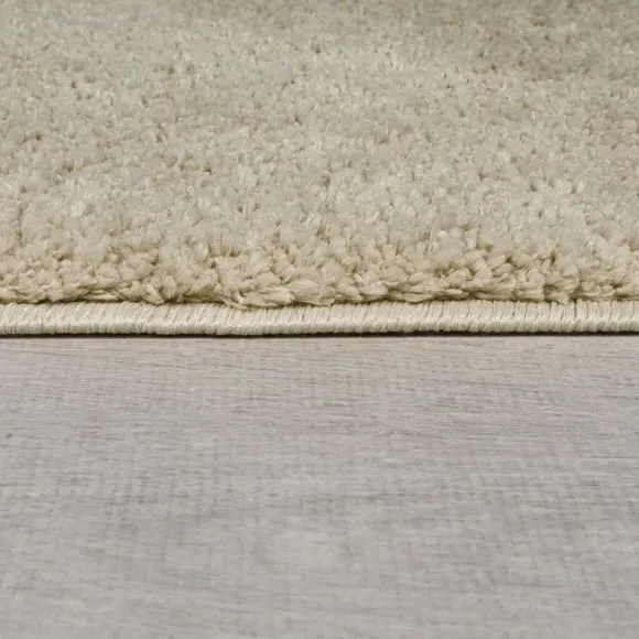 Round Washable Rug with Anti-Slip - Cream