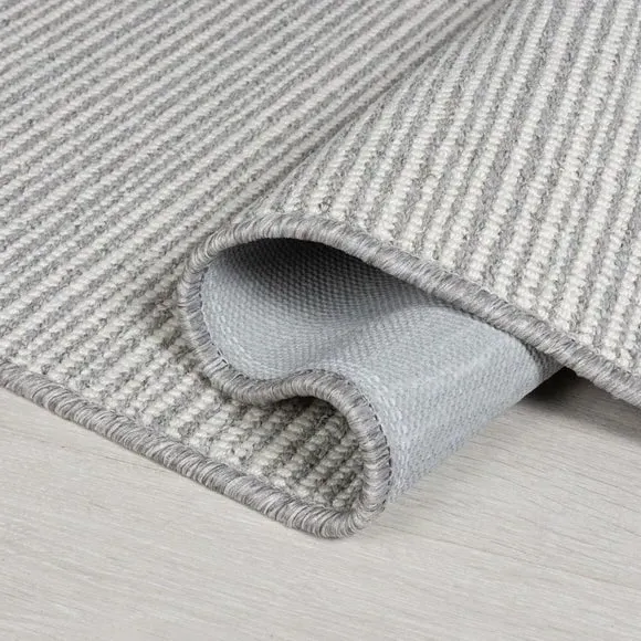 Round Washable Rug with Anti-Slip - Grey
