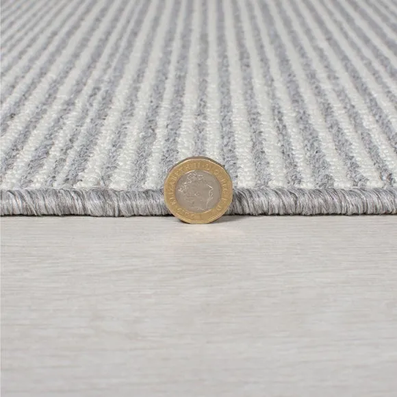 Round Washable Rug with Anti-Slip - Grey