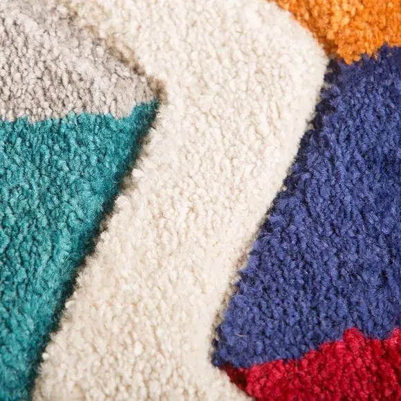 Runner Rug Hand-Carved - Multicoloured, Polypropylene