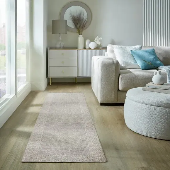 Runner Rug Herringbone Pattern - Monochrome, Polyester image