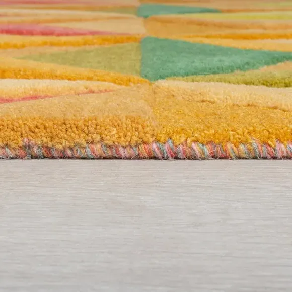 Runner Rug Kaleidoscope Design - Multi, Wool
