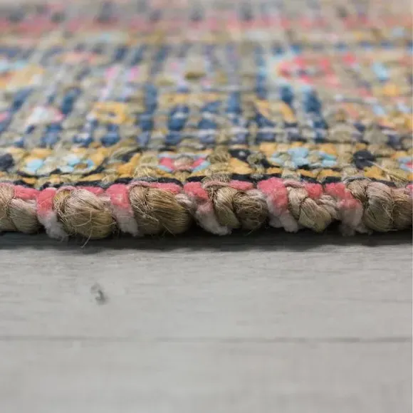 Runner Rug Traditional Design - Pink, Jute