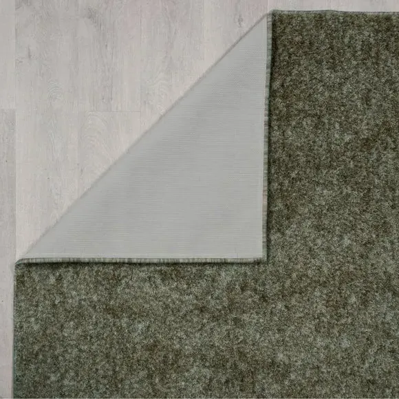 Runner Rug Washable Shaggy - Olive
