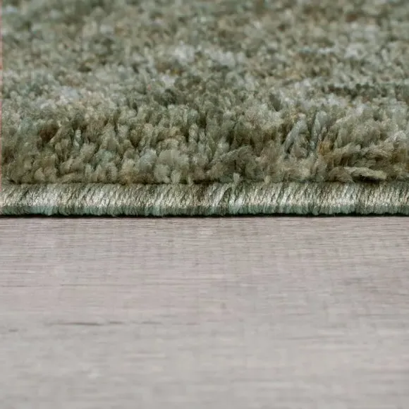Runner Rug Washable Shaggy - Olive