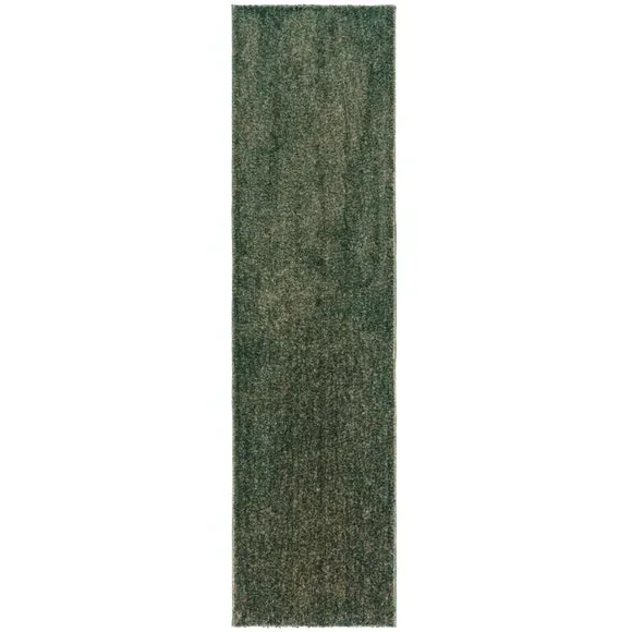 Runner Rug Washable Shaggy - Olive