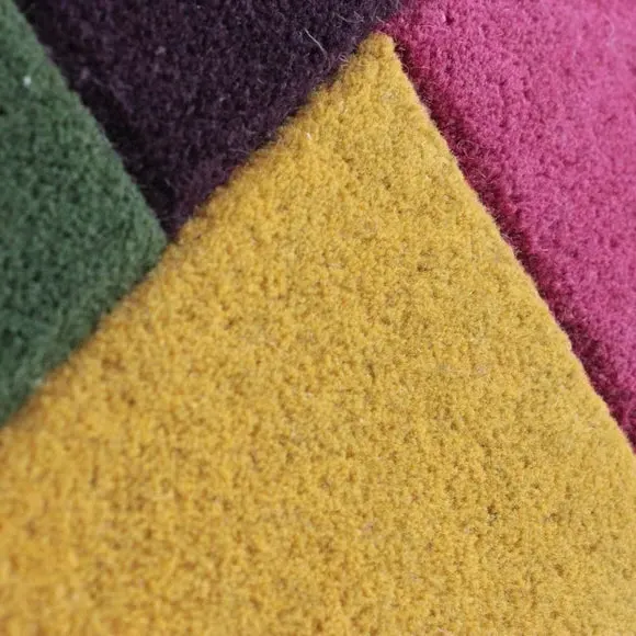 Runner Rug with Abstract Design - Multi, Wool