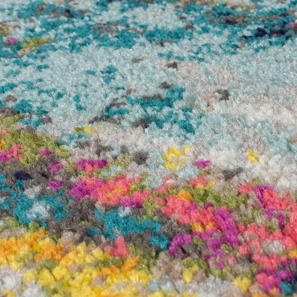 Runner Rug with Abstract Design - Multicoloured