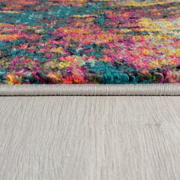 Runner Rug with Abstract Design - Multicoloured