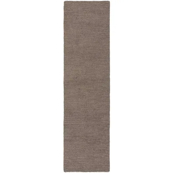 Runner Rug with Boucle Texture - Grey, Wool