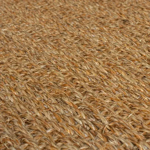 Runner Rug with Cotton Border - Natural, Sisal
