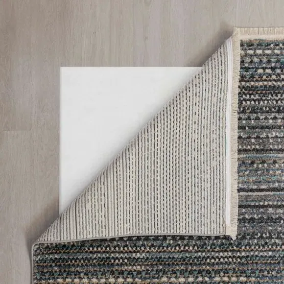Runner Rug with Fringe - Blue, Polypropylene