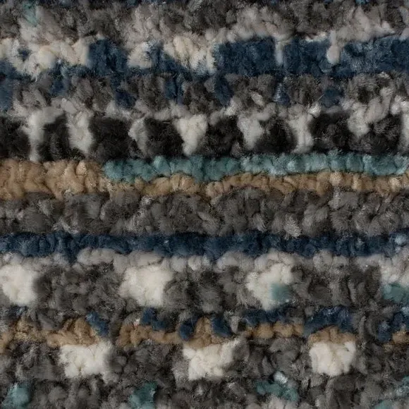 Runner Rug with Fringe - Blue, Polypropylene