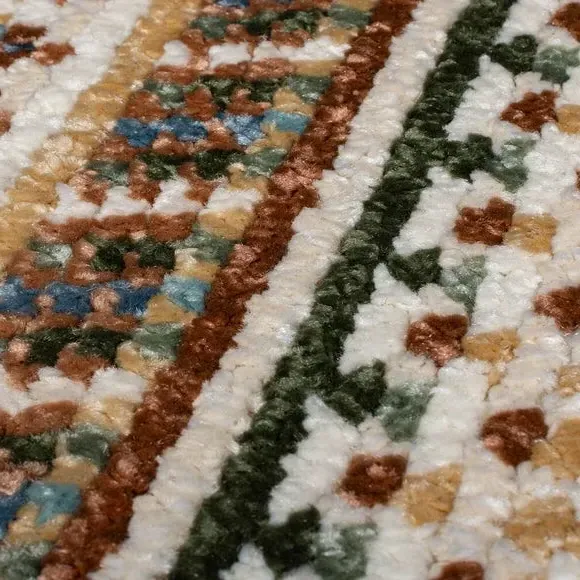 Runner Rug with Fringe - Multicoloured, Polypropylene