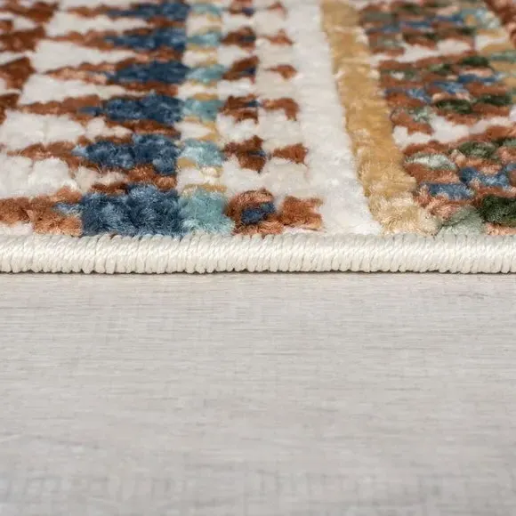 Runner Rug with Fringe - Multicoloured, Polypropylene