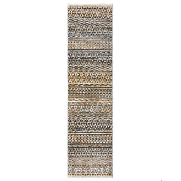 Runner Rug with Fringe - Ochre, Polypropylene