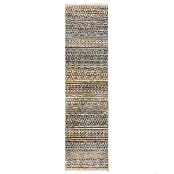 Runner Rug with Fringe - Ochre, Polypropylene