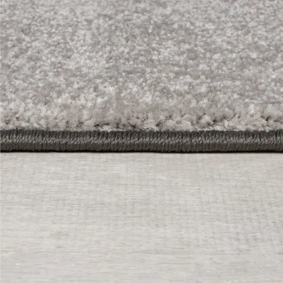 Runner Rug with Hand Carved Design - Black