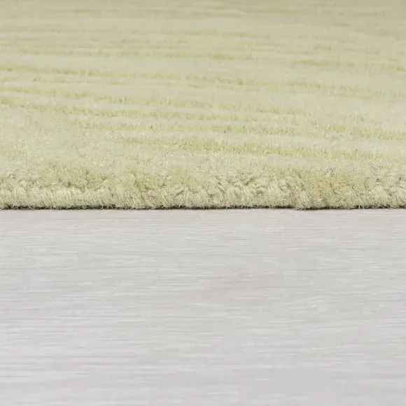 Runner Rug with Leaf Design - Sage, Wool