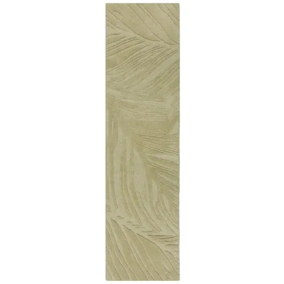 Runner Rug with Leaf Design - Sage, Wool