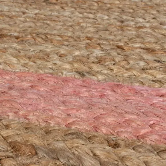 Runner Rug with Scallop Edge - Pink, Jute