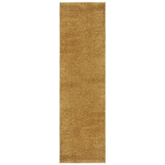 Runner Rug with Soft Pile - Gold, Polyester