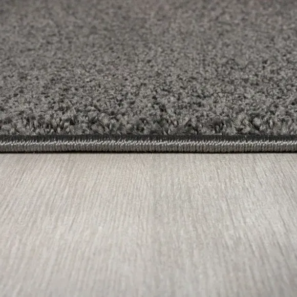 Runner Rug with Soft Pile - Grey, Polyester
