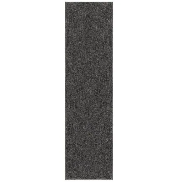 Runner Rug with Soft Pile - Grey, Polyester