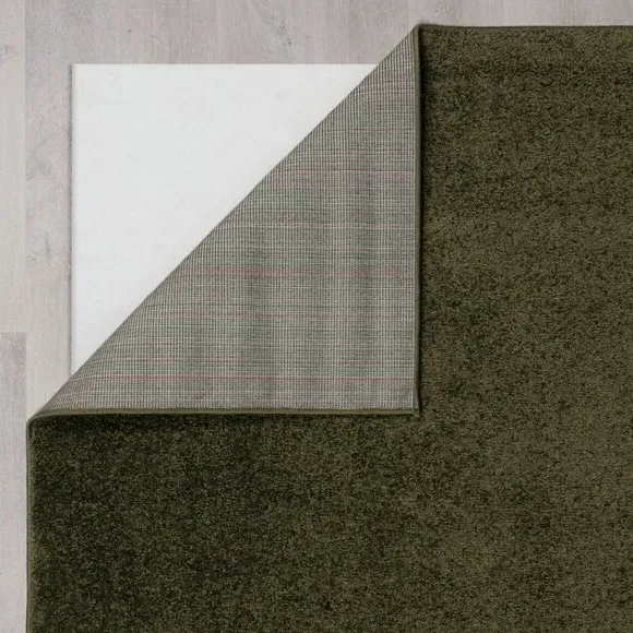 Runner Rug with Soft Pile - Olive, Polyester