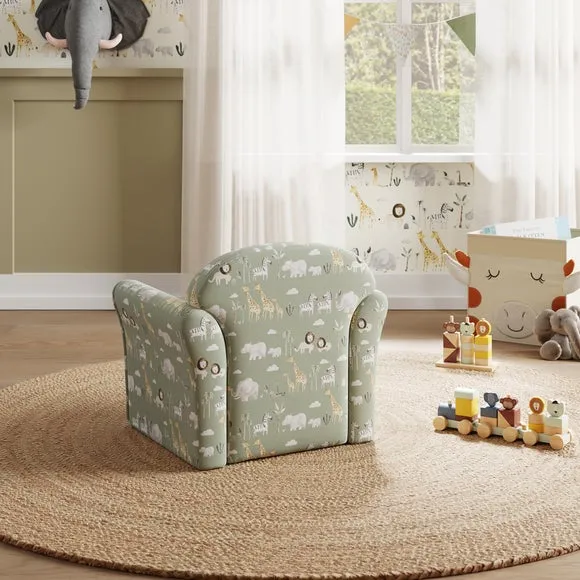 Safari Armchair - Green, Fabric