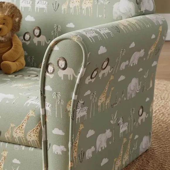 Safari Armchair - Green, Fabric