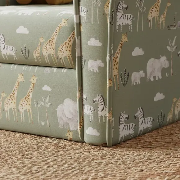 Safari Armchair - Green, Fabric
