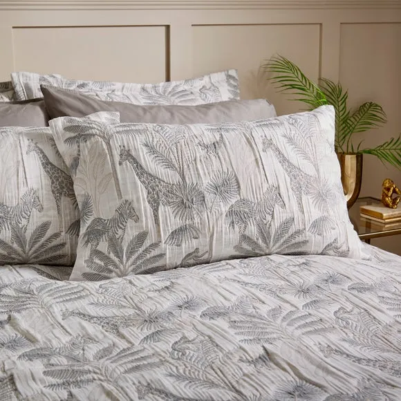Safari Print Duvet Cover Set - Natural, Polyester