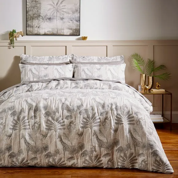 Safari Print Duvet Cover Set - Natural, Polyester image