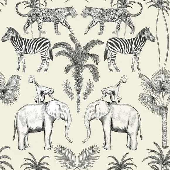 Safari Walk Wallpaper - Natural