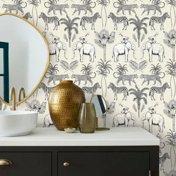 Safari Walk Wallpaper - Natural