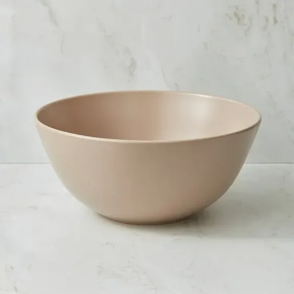 Salad Bowl with Matte Glaze - Mushroom, Stoneware image