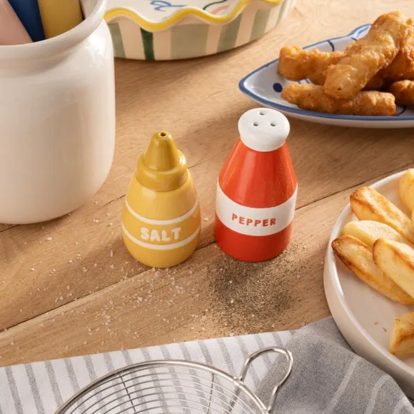 Salt Pepper Shaker Set - Multicolor, Stoneware