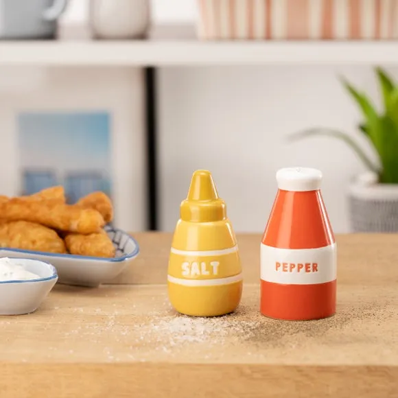 Salt Pepper Shaker Set - Multicolor, Stoneware