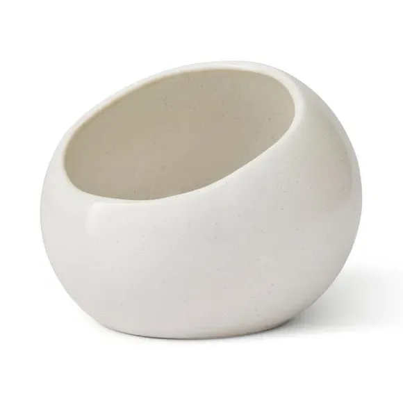 Salt Pig with Organic Edges - White, Stoneware