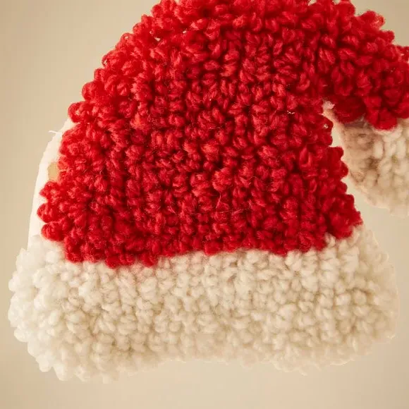 Santa Hat Hanging Decoration - Red, Fabric