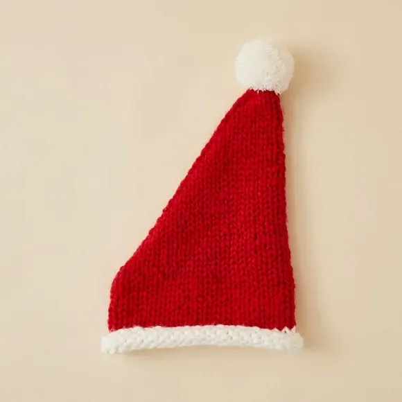 Santa Hat Tree Topper - Red, Polyester