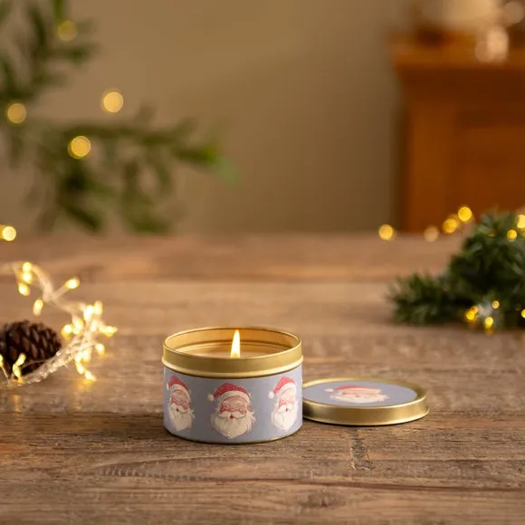 Santa Tin Candle with Lid - Multicolor image