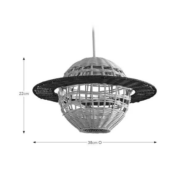 Saturn Pendant Shade Easy Fit - Natural, Rattan