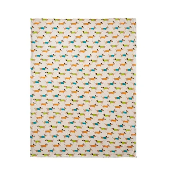 Sausage Dog Throw Blanket - Natural, Polyester