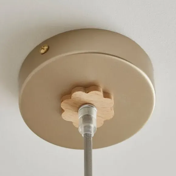 Scallop Adjustable Pendant Light - Multicolor, Rattan