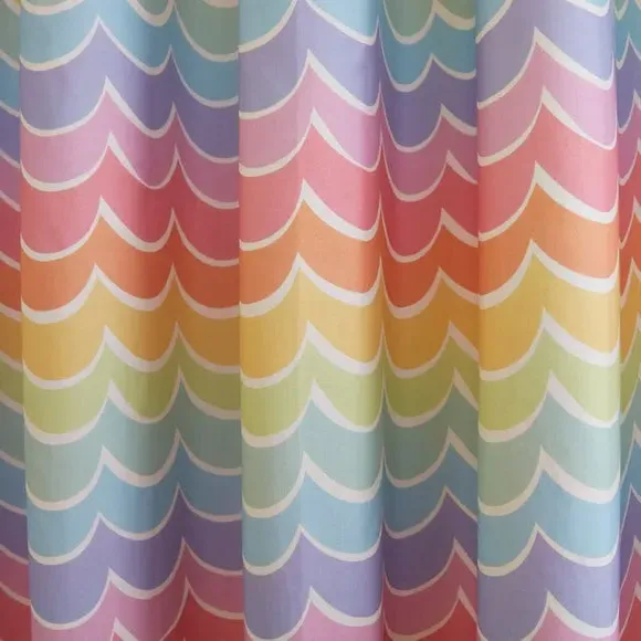 Scallop Blackout Eyelet Curtains - Multicolor