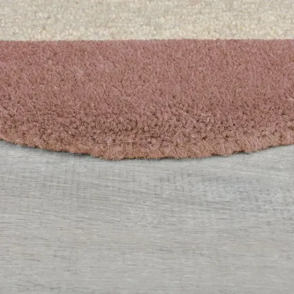Scallop Border Wool Runner - Blush, Wool