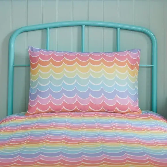 Scallop Duvet Cover Set - Multicolor, Polycotton
