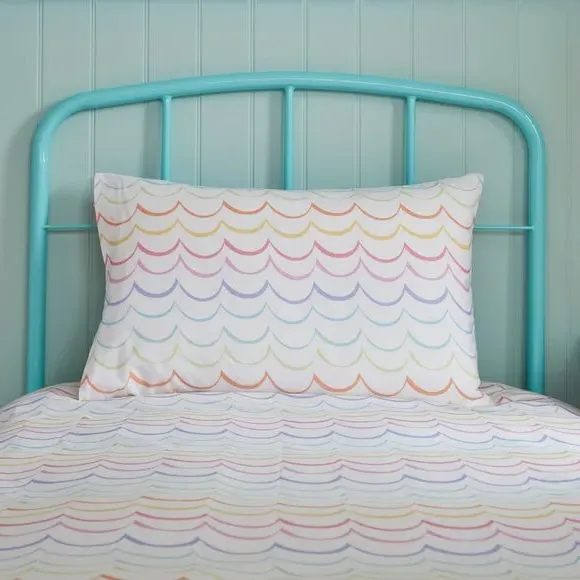 Scallop Duvet Cover Set - Multicolor, Polycotton